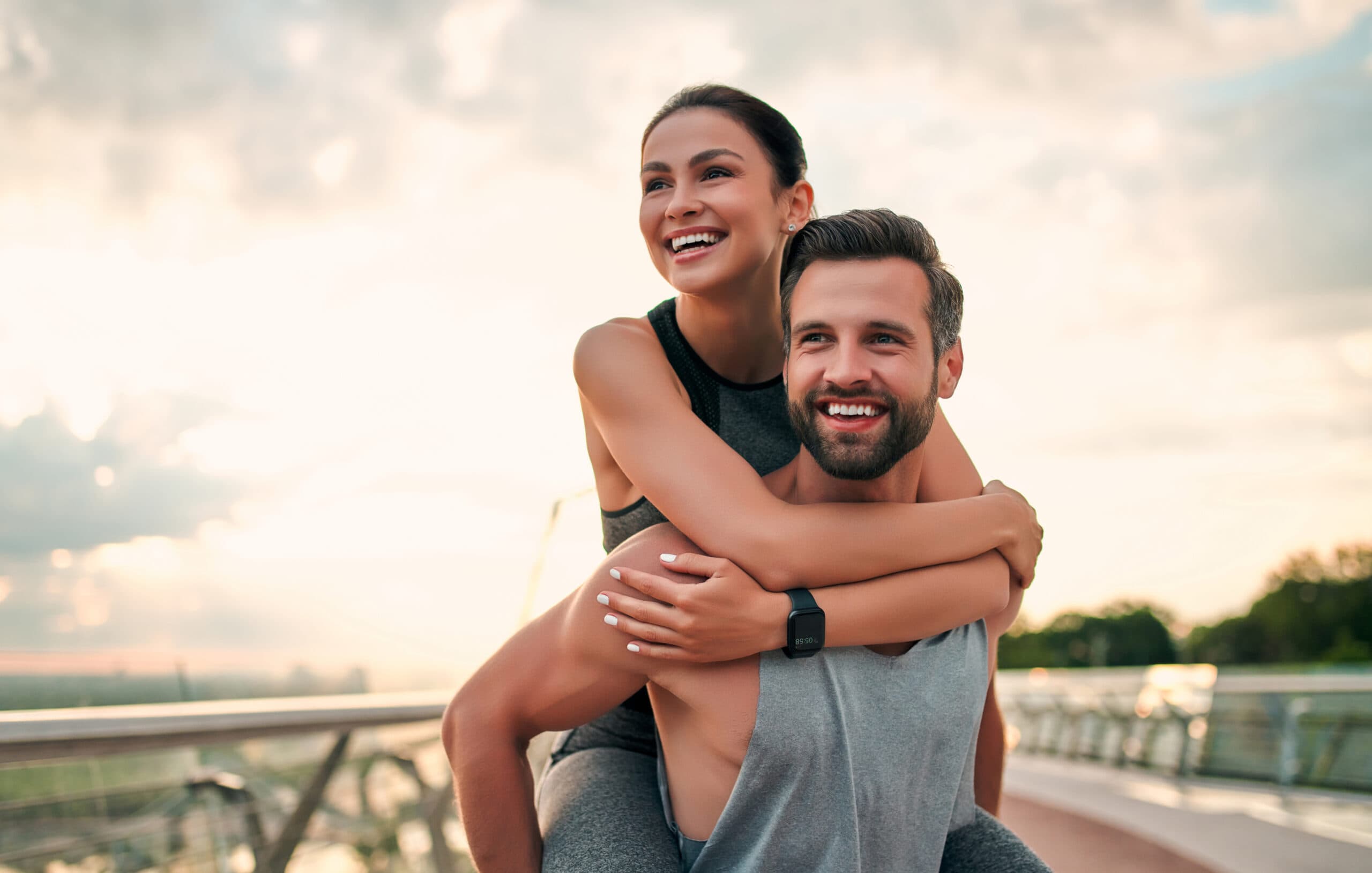 Happy couple living an active lifestyle