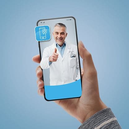 Completing a secure health assessment on a phone